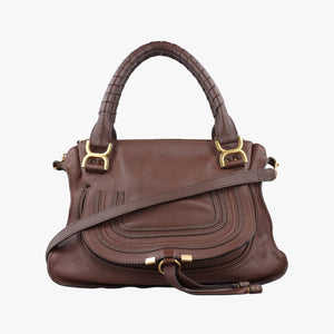 Pre-owned Chloe Mercy Brown Leather shoulderbag | stylenewstar