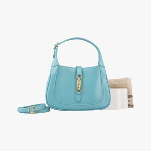 Secondhand Gucci JACKIE 1961 Blue Leather 637091 shoulderbag | stylenewstar