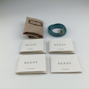 Secondhand Gucci JACKIE 1961 Blue Leather 637091 shoulderbag | stylenewstar