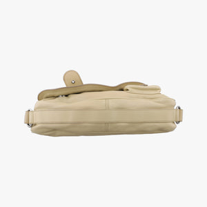 Secondhand Christian Dior Gaucho Beige Leather shoulderbag | stylenewstar