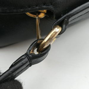 Pre-owned Louis Vuitton SAINTONGE brown×Noir Monogram Canvas×calf leather M43555 shoulderbag | stylenewstar