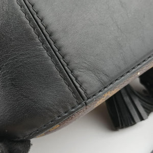 Pre-owned Louis Vuitton SAINTONGE brown×Noir Monogram Canvas×calf leather M43555 shoulderbag | stylenewstar