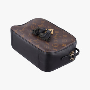Pre-owned Louis Vuitton SAINTONGE brown×Noir Monogram Canvas×calf leather M43555 shoulderbag | stylenewstar