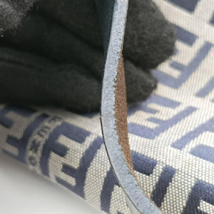 Vintage Fendi Baguette Zucchino Navy×Grey canvas×leather 8BR001 shoulderbag | stylenewstar
