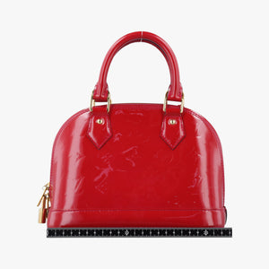 Pre-owned Louis Vuitton Alma BB pomme d'amour Monogram Vernis M91606 shoulderbag | stylenewstar