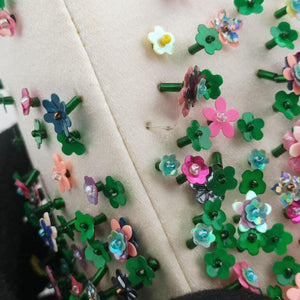 Pre-owned Christian Dior Lady Dior White×Multicolor Satin × Sequin × Bead Embellishments shoulderbag | stylenewstar