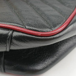 Secondhand Gucci GG Marmont Black×red Leather 498109 shoulderbag | stylenewstar