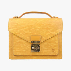 Pre-owned Louis Vuitton MONCEAU 28 Tassil Yellow Epi M52129 handbag | stylenewstar