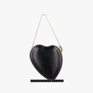 Secondhand Yves Saint Laurent Love Box Heart Black Leather 466212 shoulderbag | stylenewstar