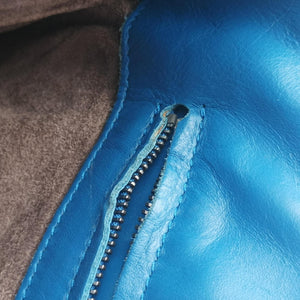 Secondhand Bottega Veneta Roma Intrecciato Blue lambskin shoulderbag | stylenewstar