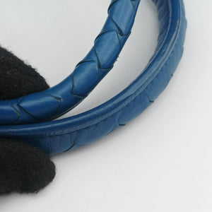 Secondhand Bottega Veneta Roma Intrecciato Blue lambskin shoulderbag | stylenewstar