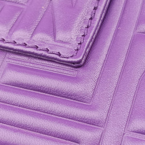 Pre-owned Fendi BAGUETTE Purple Leather 8BR600 shoulderbag | stylenewstar