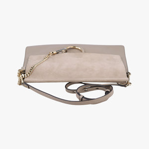 Pre-owned Chloe FAYE Beige Suede × leather shoulderbag | stylenewstar