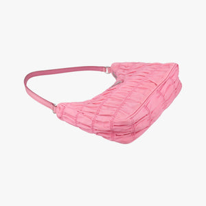 Pre-owned Prada gather Pink nylon 1NE204 handbag | stylenewstar