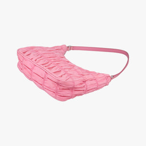 Pre-owned Prada gather Pink nylon 1NE204 handbag | stylenewstar