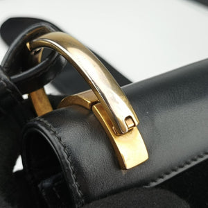 Pre-owned Prada Pionniere Black Leather 1BD074 shoulderbag | stylenewstar