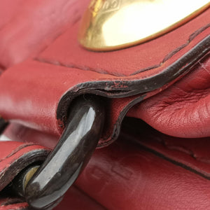 Pre-owned Gucci Babouska Red Leather 207297 shoulderbag | stylenewstar