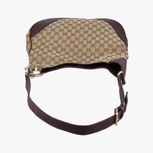 Pre-owned Gucci Charlotte BeigexBordeaux canvasxLeather 203503 shoulderbag | stylenewstar