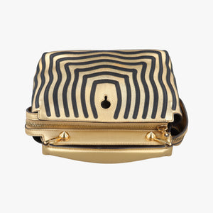 Pre-owned Fendi Dotcom Click Small Golden Leather 8BN299 shoulderbag | stylenewstar