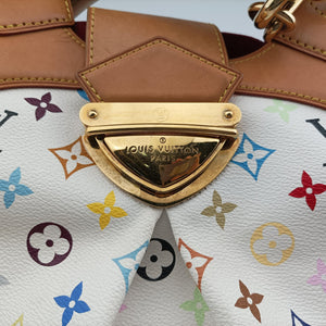 Pre-owned Louis Vuitton URSULA white Monogram Multicolor M40123 shoulderbag | stylenewstar