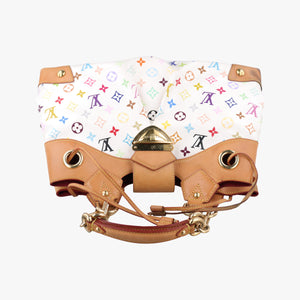 Pre-owned Louis Vuitton URSULA white Monogram Multicolor M40123 shoulderbag | stylenewstar