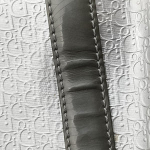 Pre-owned Christian Dior Zucchino Glitter Logo Silver × Gray Leather handbag | stylenewstar