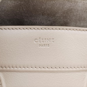 Pre-owned Celine Luggage Small Square Phantom Beige Leather handbag | stylenewstar
