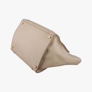 Pre-owned Celine Luggage Small Square Phantom Beige Leather handbag | stylenewstar