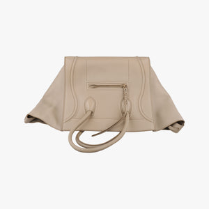 Pre-owned Celine Luggage Small Square Phantom Beige Leather handbag | stylenewstar