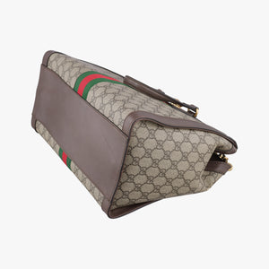 Pre-owned Gucci OPHIDIA Beige×Brown×Red×Green PVC coated canvas×Leather 524537 shoulderbag | stylenewstar