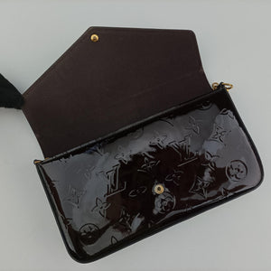 Pre-owned Louis Vuitton Pochette Felice Amarante Vernis M64579 shoulderbag | stylenewstar