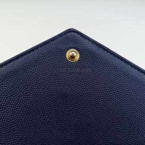 Pre-owned Yves Saint Laurent MONOGRAM Navy Caviar 377828 shoulderbag | stylenewstar