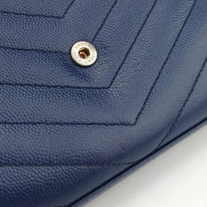 Pre-owned Yves Saint Laurent MONOGRAM Navy Caviar 377828 shoulderbag | stylenewstar