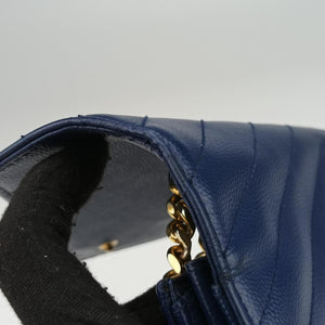 Pre-owned Yves Saint Laurent MONOGRAM Navy Caviar 377828 shoulderbag | stylenewstar