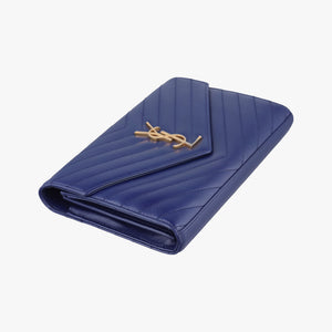 Pre-owned Yves Saint Laurent MONOGRAM Navy Caviar 377828 shoulderbag | stylenewstar