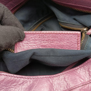 Pre-owned Balenciaga Giant City Purple lambskin shoulderbag | stylenewstar