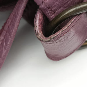 Pre-owned Balenciaga Giant City Purple lambskin shoulderbag | stylenewstar