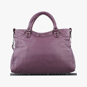 Pre-owned Balenciaga Giant City Purple lambskin shoulderbag | stylenewstar