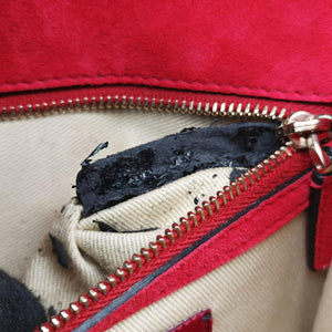 Secondhand Valentino Rockstud Glam Lock Red Patent Leather shoulderbag | stylenewstar