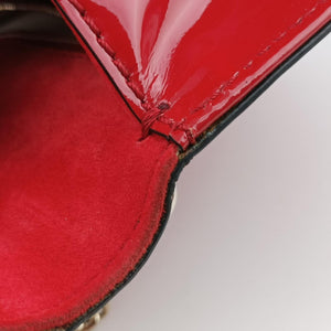 Secondhand Valentino Rockstud Glam Lock Red Patent Leather shoulderbag | stylenewstar