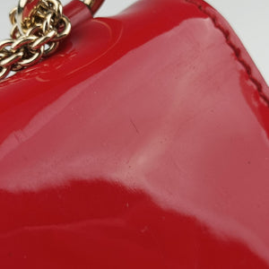 Secondhand Valentino Rockstud Glam Lock Red Patent Leather shoulderbag | stylenewstar