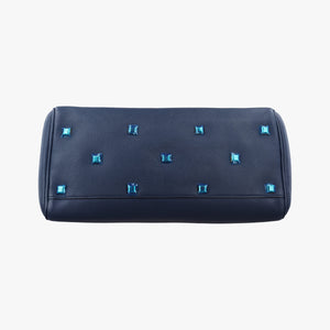 Pre-owned Ferragamo Studio Navy Grained Calfskin 21H159 shoulderbag | stylenewstar