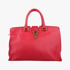 Pre-owned Yves Saint Laurent Y Ligne Petit Cabas Red Leather 311210 handbag | stylenewstar