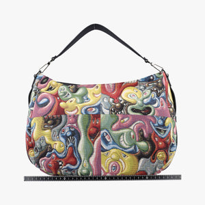 Pre-owned Christian Dior DIOR AND KENNY SCHARF Saddle Soft Multicolour Jacquard Canvas × Grained Calfskin shoulderbag | stylenewstar