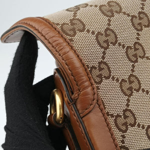 Secondhand Gucci Lady Web Brown canvas×leather 384821 shoulderbag | stylenewstar