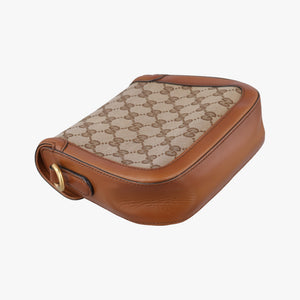 Secondhand Gucci Lady Web Brown canvas×leather 384821 shoulderbag | stylenewstar