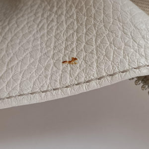 Pre-owned Dolce & Gabbana Flower Motif Rhinestone Lock WhitexMulticolour Leather shoulderbag | stylenewstar