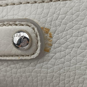 Pre-owned Dolce & Gabbana Flower Motif Rhinestone Lock WhitexMulticolour Leather shoulderbag | stylenewstar
