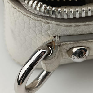 Pre-owned Dolce & Gabbana Flower Motif Rhinestone Lock WhitexMulticolour Leather shoulderbag | stylenewstar