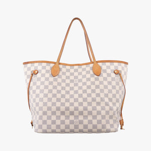 Pre-owned Louis Vuitton Neverfull MM Azur Damier Canvas N51107 handbag | stylenewstar